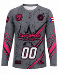 Jersey gris/rosa frente
